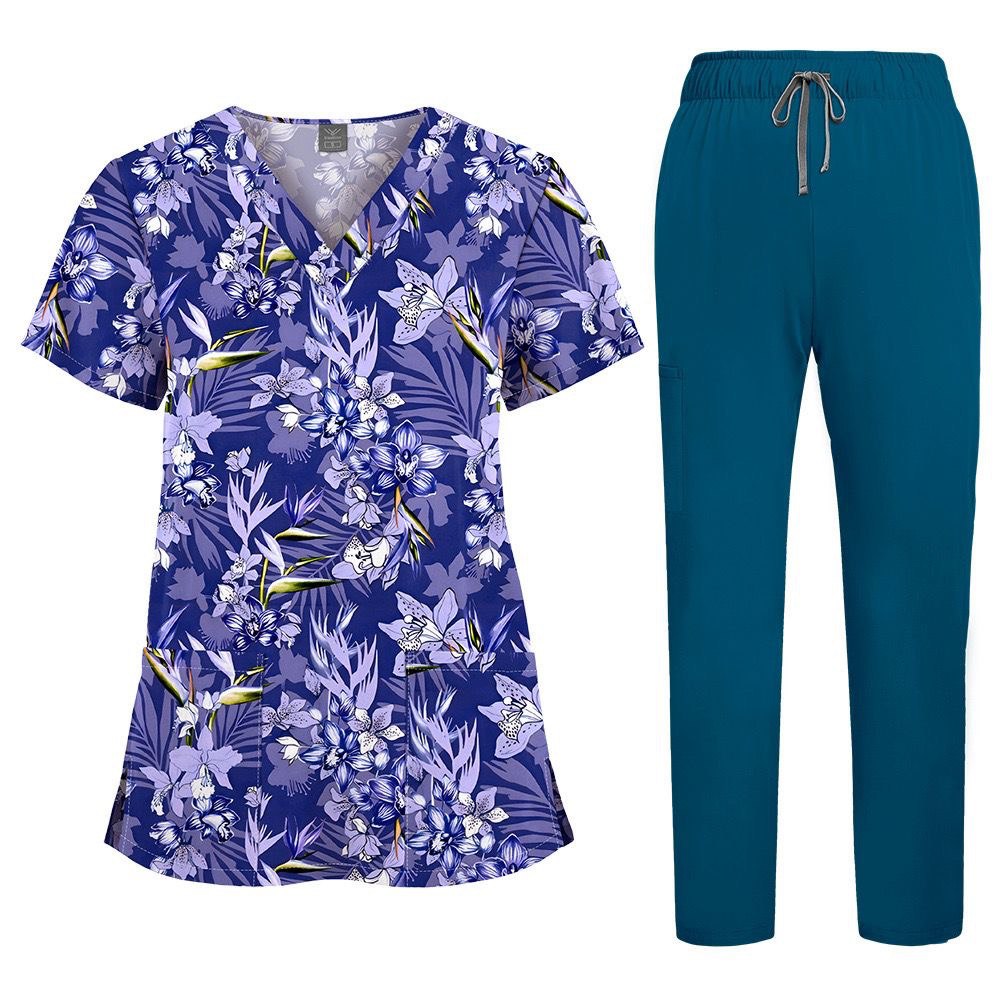 floral scrubs
